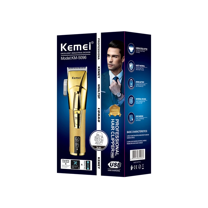 Kemei KM-5096 7000RPM Electric Hair Clippers Extremely Fine Cutting Machine Barbers Precision Cordless Fade hair trimmer - купить по
