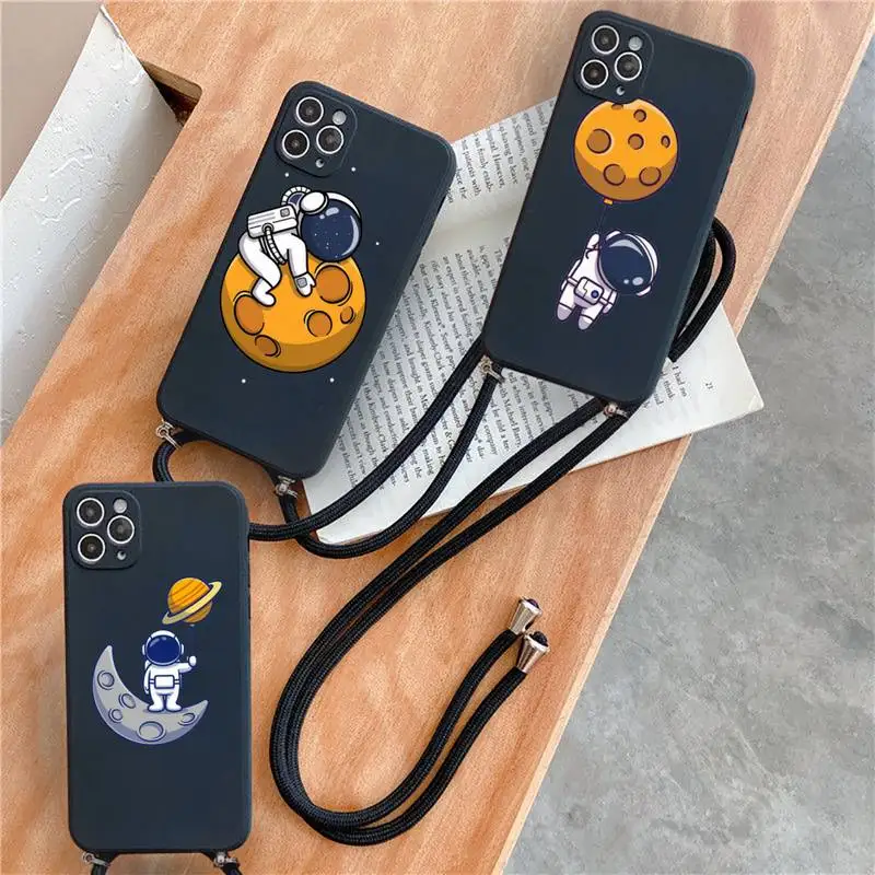 

astronaut cute cartoon Phone Case for iPhone 7 8 11 12 se 2020 mini pro X XS XR MAX Plus high quality capa etui