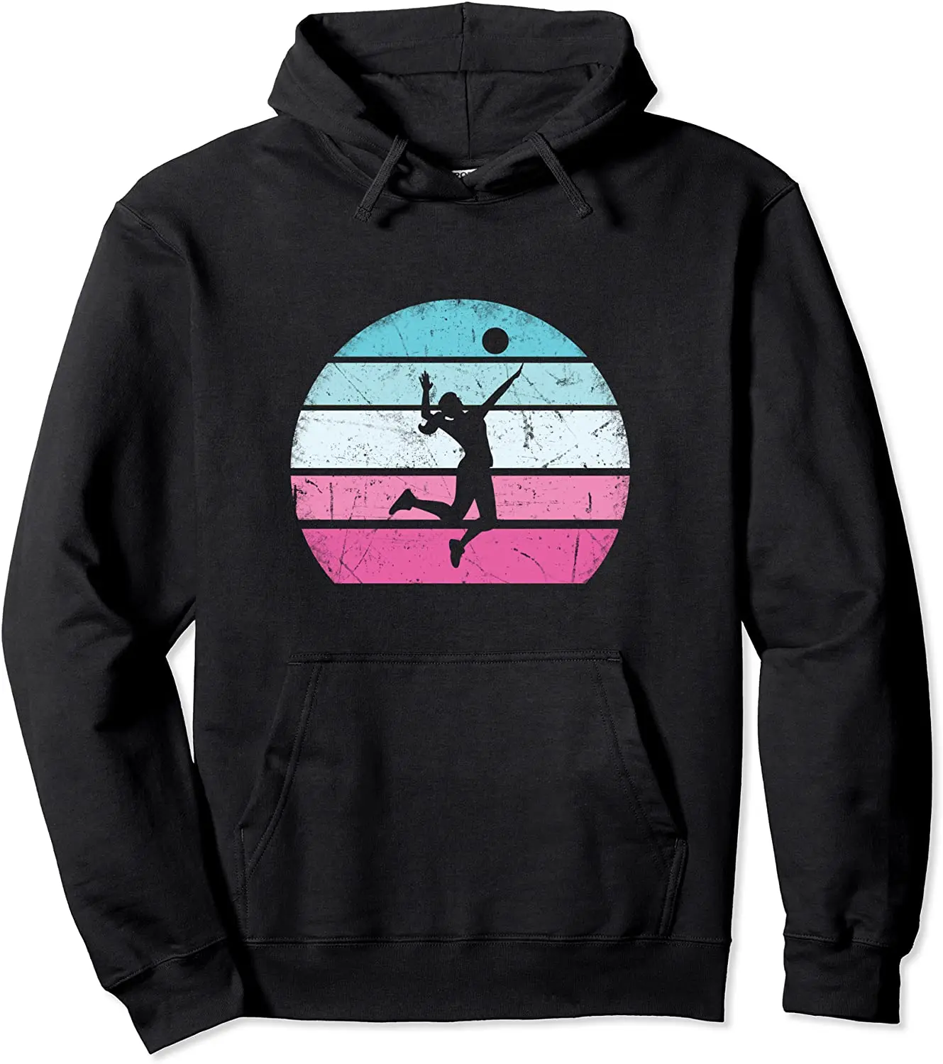 

100% Cotton Volleyball Girl Retro Vintage Pullover Hoodie