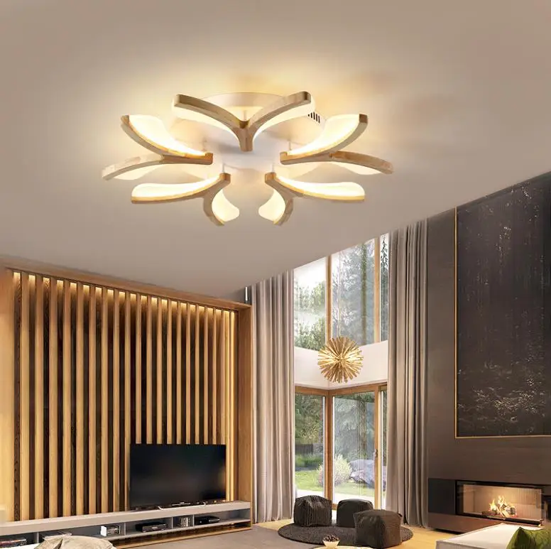 Скандинавская светодиодная современная простая потолочная лампа для гостиной