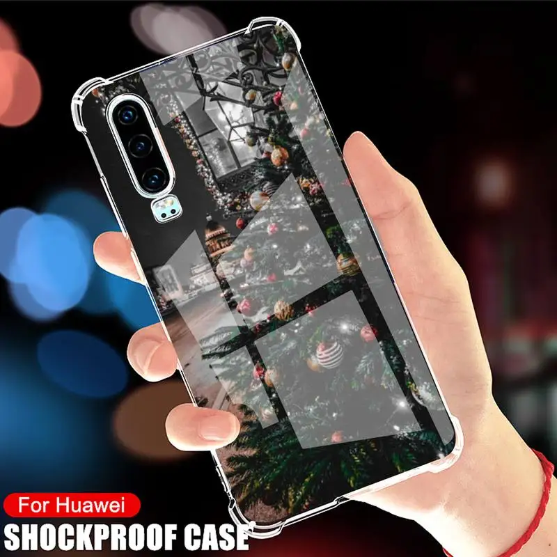 

Christmas Tree Phone Case Transparent Case For Huawei P20 30 Pro 30 40lite Y52018 5 62019 Honor10 Lite Mate20lite Nove3E