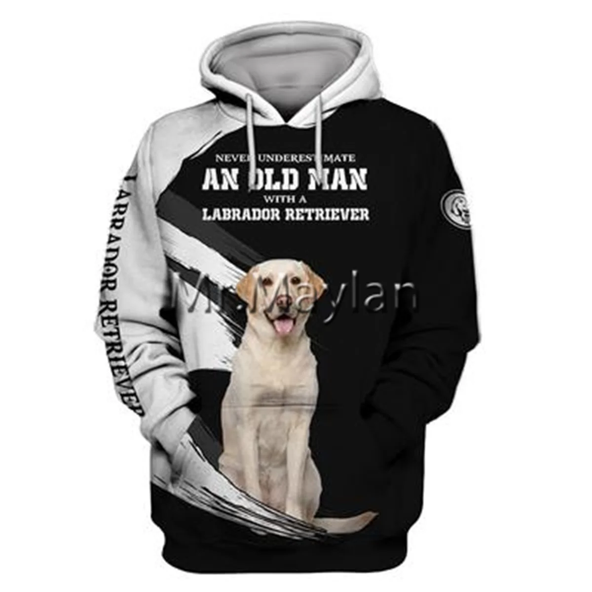 

Толстовка с капюшоном для мужчин и женщин, модная уличная одежда с 3D-принтом животного Лабрадора ретривера, на молнии, Свитшот оверсайз, 079