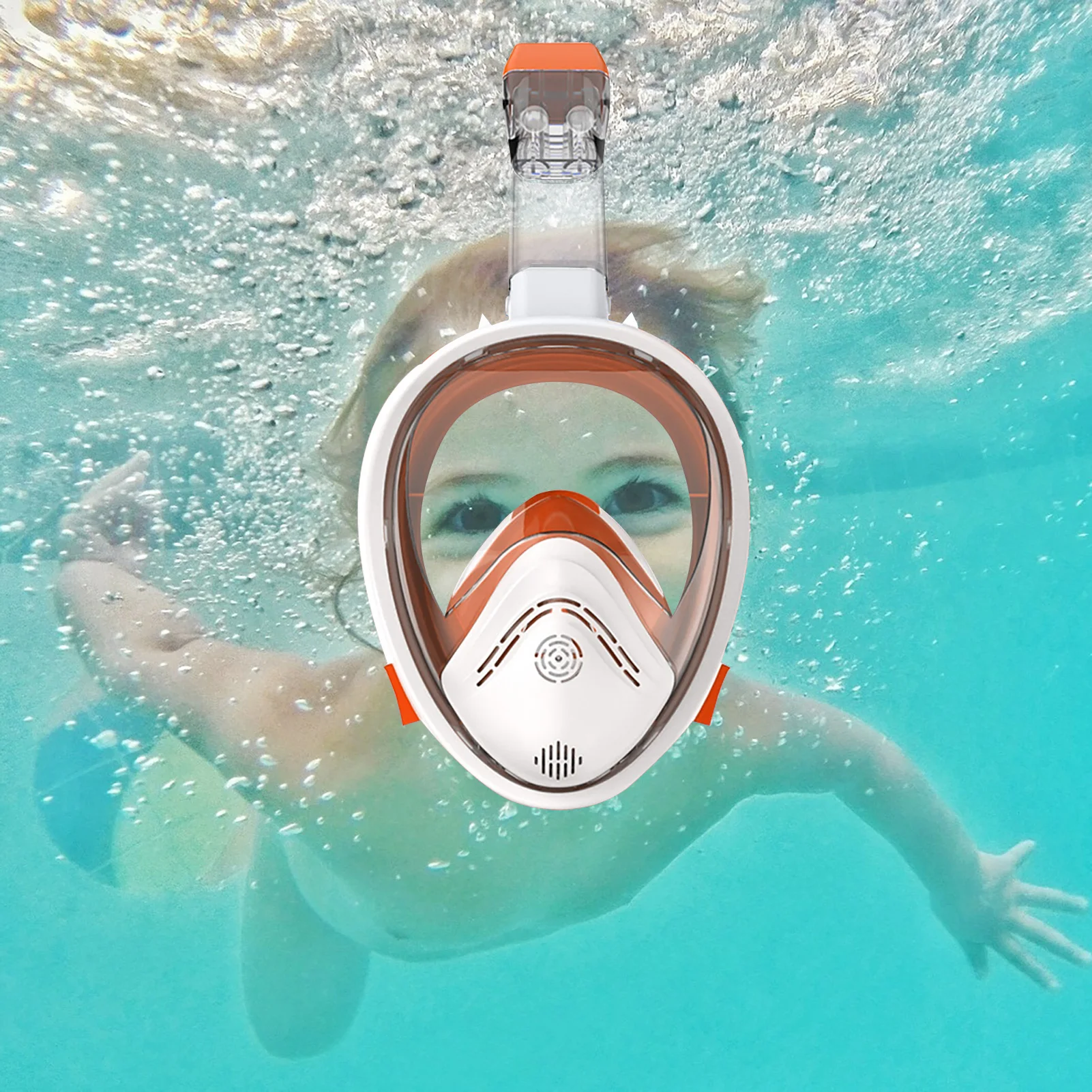 

Children's Snorkel Diving Mask Swimming Training Full-Face AntiFog Wide-Angle Snorkel Goggles Safe Swimming Scuba Masks