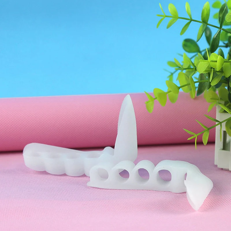 1 пара силиконовый разделитель для пальцев ног 5 отверстий|Инструмент ухода за