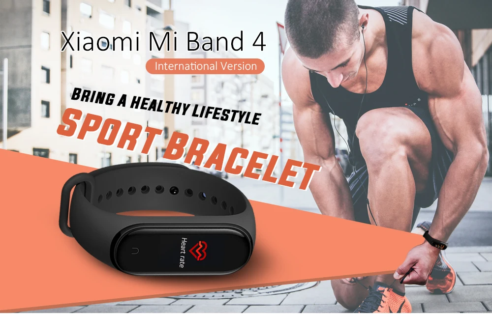 Глобальная версия Xiaomi Mi смарт-браслет 4 AMOLED цветной экран водонепроницаемый Smartband спортивные часы фитнес-браслет