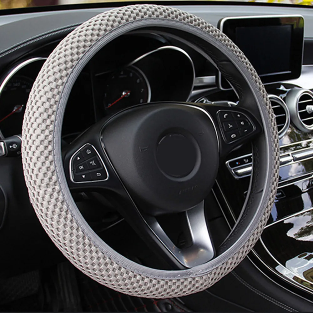 

1 Pc Steering Wheel Cover 14-15 Inch Vehicle Auto Elastic Fabric Fish Net