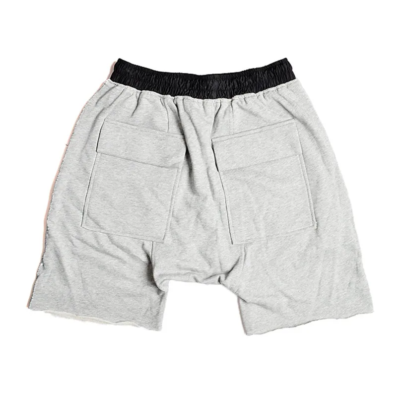 Шорты-шаровары мужские в стиле хип-хоп хлопковые рваные штаны ретро с заниженной