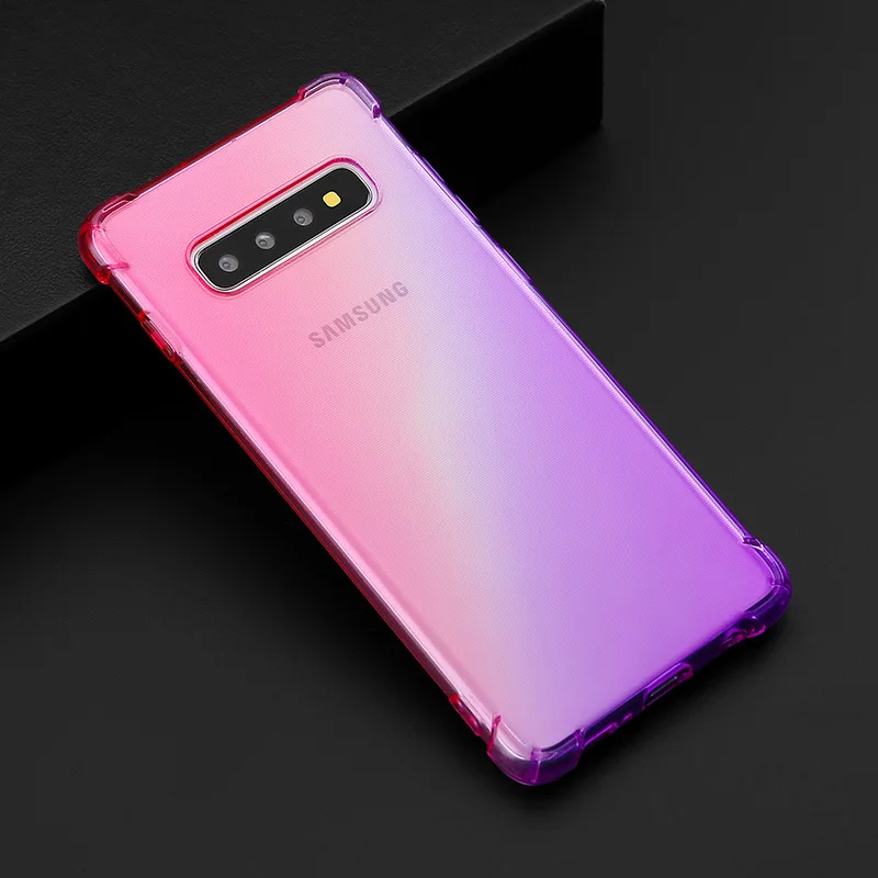 Luxury Shockproof Clear Gradient Soft TPU Phone Case Cover For Samsung Galaxy S10 S9 S8 Plus Note 8 9 10 Pro A90 A70 A50 A40 A30 | Мобильные