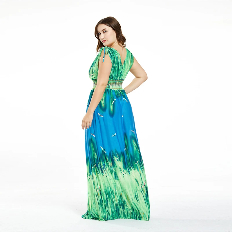 Новая мода размера плюс женская сексуальная Длинная юбка талия тонкое платье для