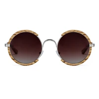 all seasons men handmade wooden polarized sunglasses gradient gray lenses uv400 retro style round women sun glasses with case