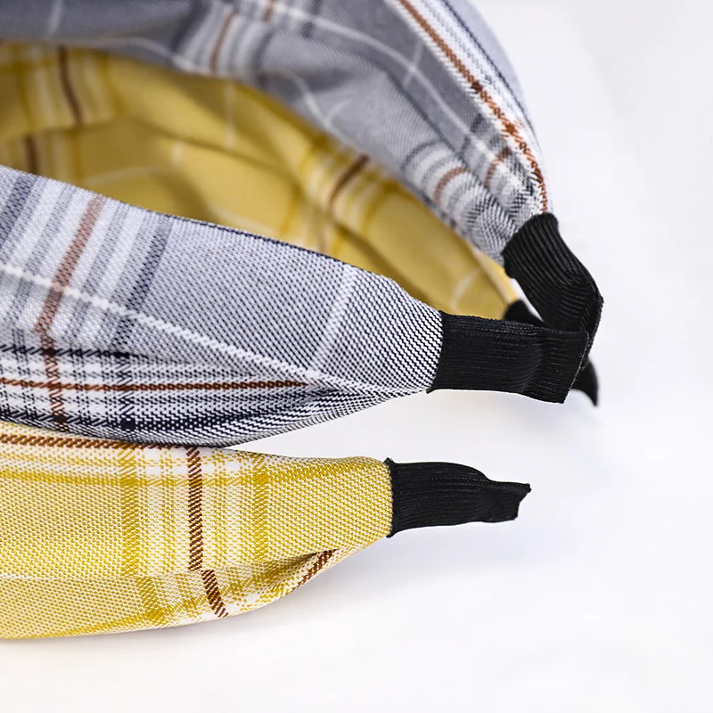 

Wholesale Plaid Headband Hair Accessories Fashion Bowknot Hairband women 12pcs Girls Cute Bow Headband