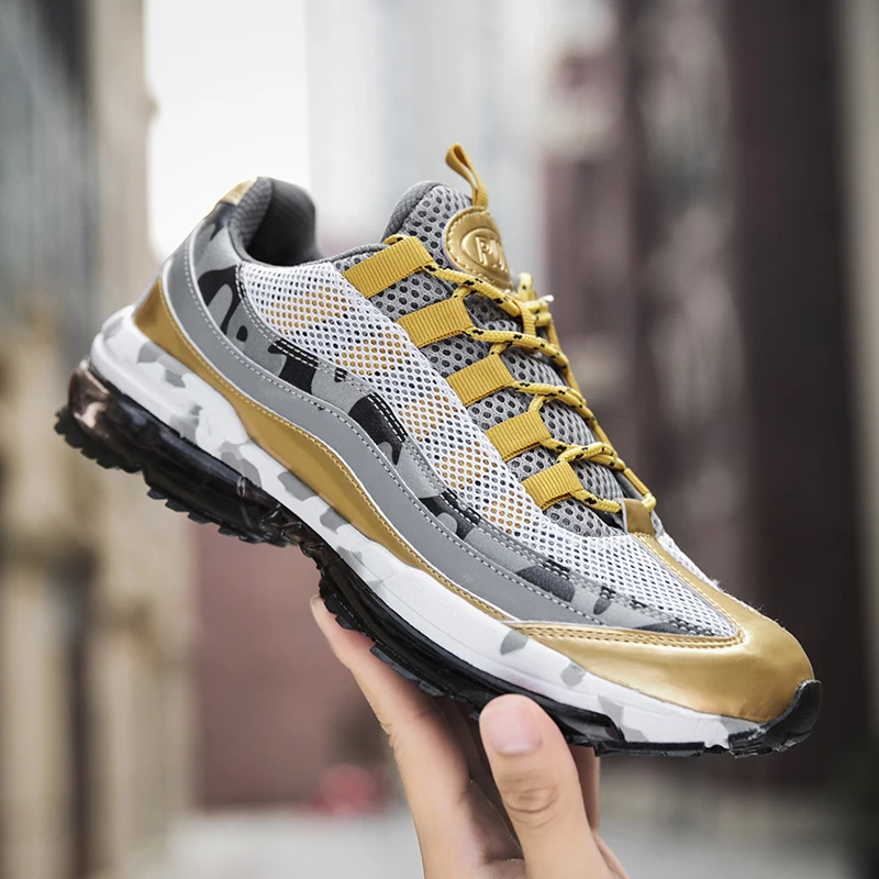 

New Arrival Trendy Blade Running Shoes for Men Breathable Reflective Sneakers Antiskid Outsole Cushioning Sport Shoes Training