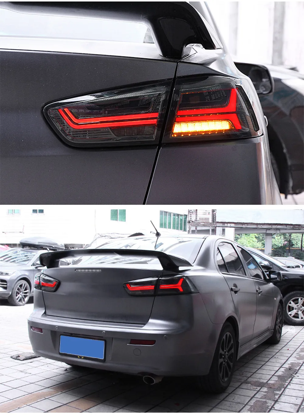 

Задний фонарь в сборе, подходит для Mitsubishi Lancer-ex, светодиодный фонасветильник для вождения, световой поворотник, высококачесветильник