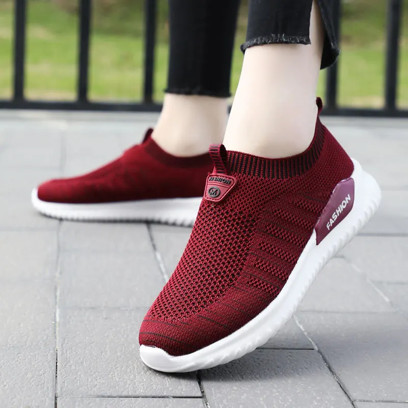 Spring Autumn Women Shoes Casual Breathable Weightlight Shock-absorbing Ladies Sneakers Mesh Wear Resistance Female Footwear