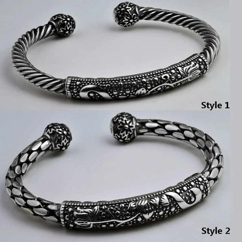 Чистое 100% Стерлинговое Серебро 925 пробы плетенные бусы и браслеты для мужчин