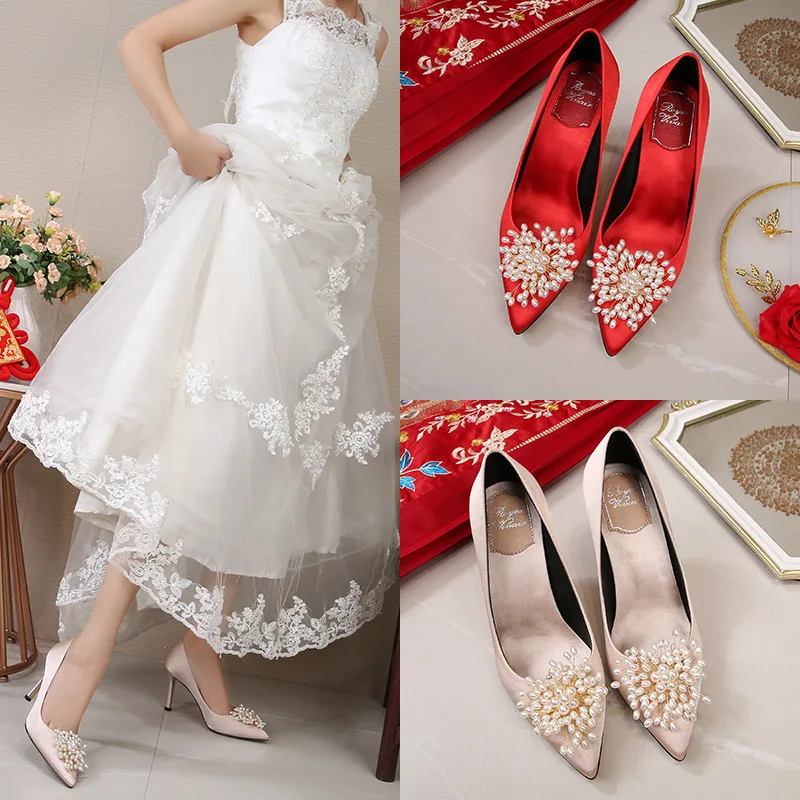 Пикантные свадебные туфли коллекция 2019 года сезон весна-осень замшевые с