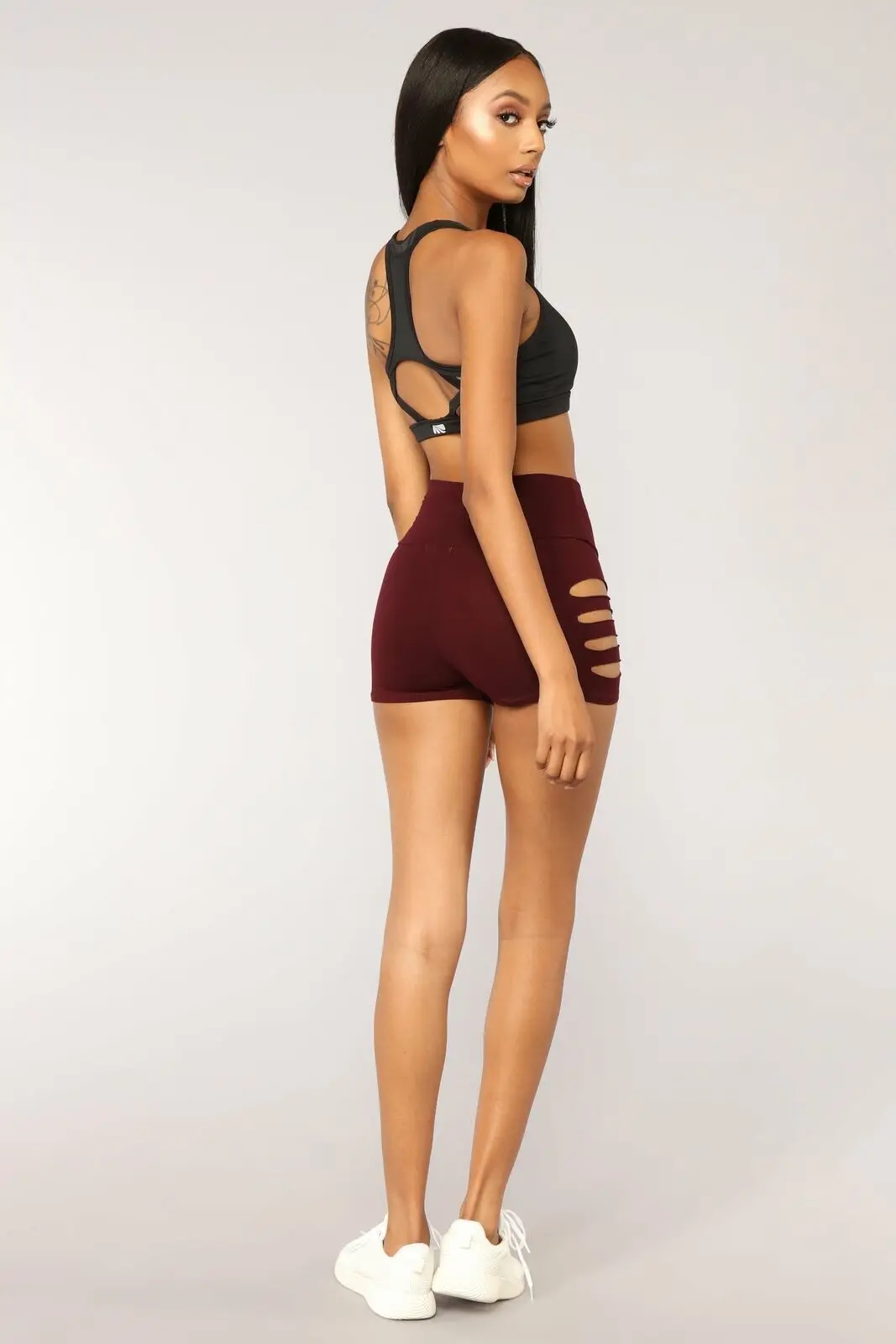 Женские шорты для йоги повседневные с высокой талией облегающие тянущиеся бега