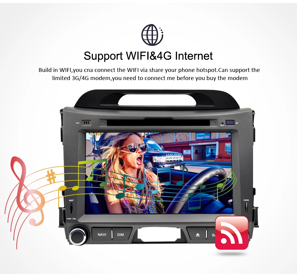 4G ram ips экран Android 9,0 автомобильный стерео для Kia Sportage 2009- автомобильный dvd-плеер Авто Радио FM WiFi Мультимедиа gps навигация
