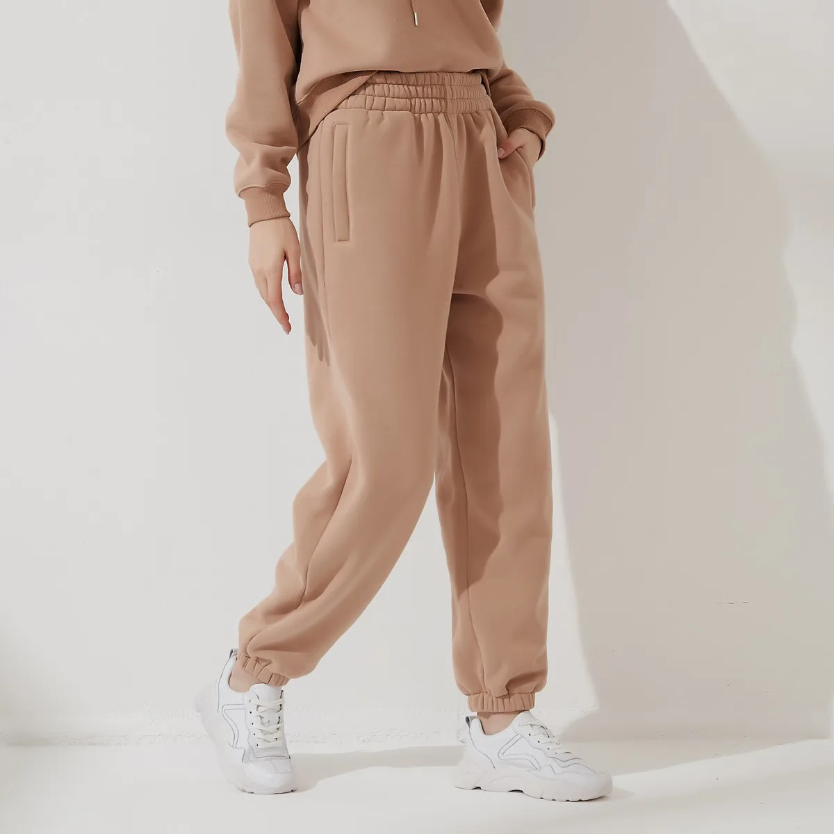 Wixra женские толстые флисовые тренировочные штаны повседневные с эластичной