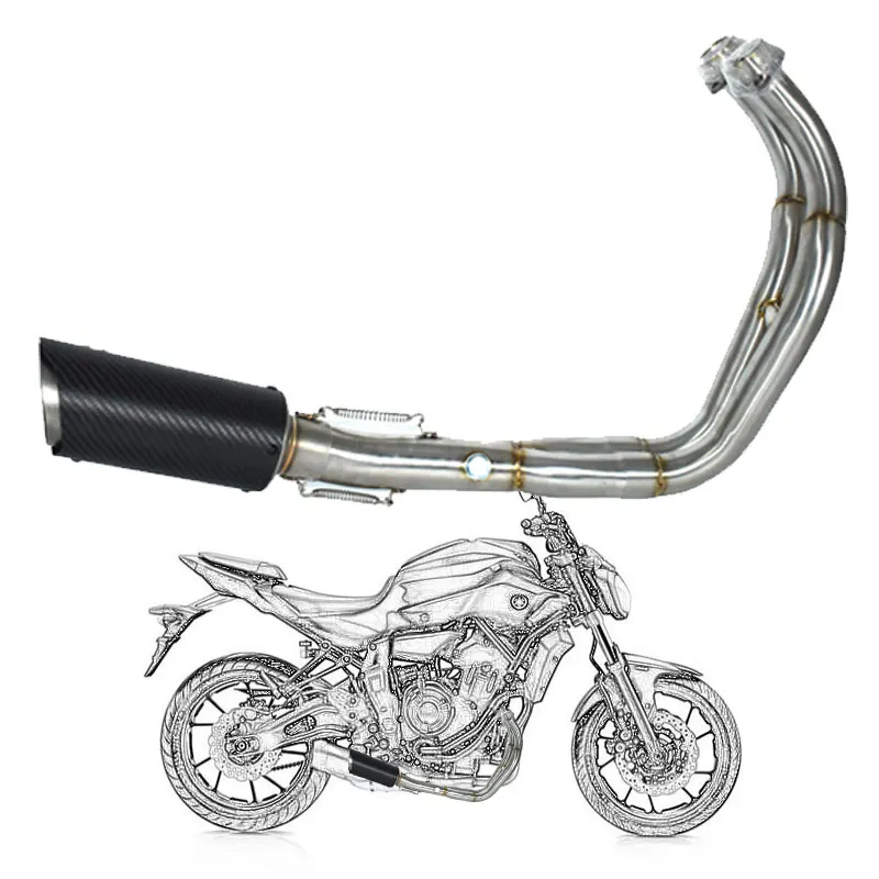 Мотоцикл Полная выхлопная система глушитель выхлопной трубы для Yamaha MT 07 FZ MT07 FZ07