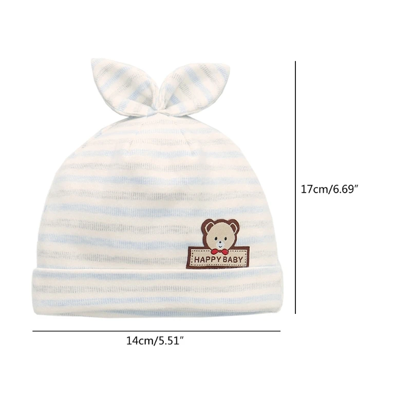 

GXMB Newborn Infant Warm Baby Soft Cotton Tire Hat Cute Cartoon Bow Ears Beanie for Toddler Boys Girls Shower Gifts
