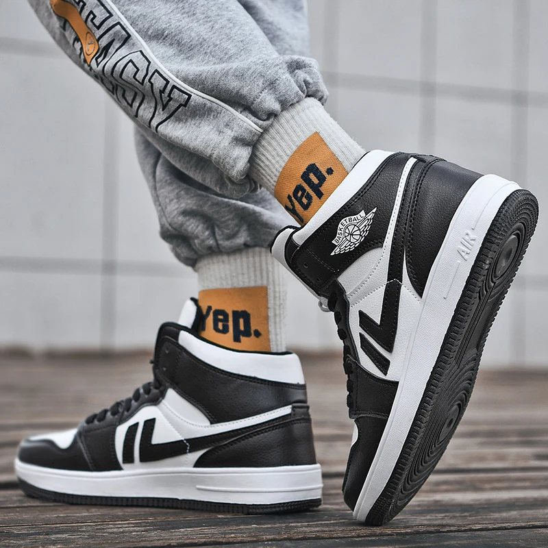 

New Men's and Women's Basketball Pscownlg Shoes High-top Couple Sports and Leisure Skateboard Shoes Breathable and Comfortable