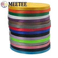 45meters meetee 10mm colorful nylon webbing ribbon straps bias tape for handmade work cards strap clothing sewing accessories