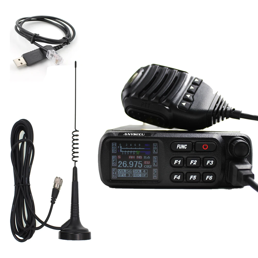 Anysecu CB радио 27 МГц CB-27 26,965-27,405 МГц FM AM Режим Citizen Band Радио CB27 4 Вт короткая рация