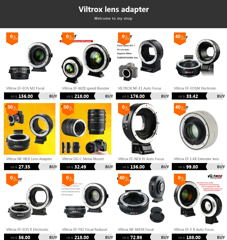 Электронный адаптер для объектива Viltrox EF-EOSM с автофокусом для объектива Canon EOS EF EF-S для камеры EOS M EF-M M2 M3 M5 M6 M10 M50 M100
