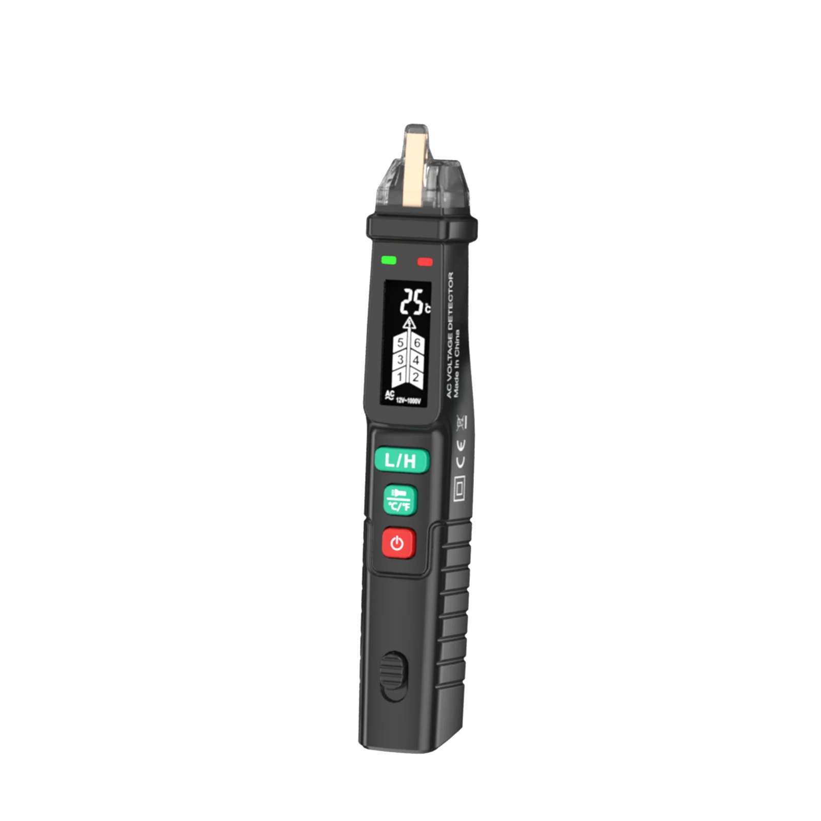 

Mastfuyi Non-contact AC Voltage Tester Dual Range 12V-1000V/ 48V-1000V Multifunction NCV AC Voltage Measuring Pen LCD Display