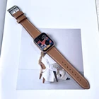 Кожаный ремешок для iWatch, спортивный браслет для Apple watch 40 мм 44 мм 42 мм 38 мм SE1 2 3 4 5 6 7, 41 мм 45 мм