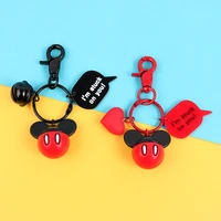 disney cute cartoon car mickey minnie key chain acrylic lettering bag pendant keyring keychain souvenir