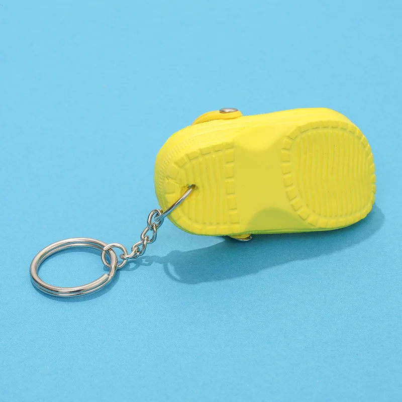 1PCS 3D Mini 7.5cm EVA Beach Hole Little Croc Shoe Keychain Bag Accessories Decoration Keyring Car Handbag Key Chain Charms - купить по