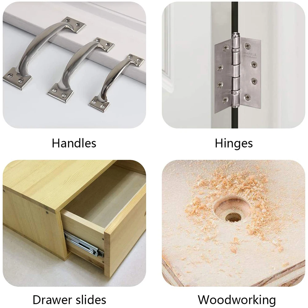 4/7/8 Pcs HSS Core Drill Bit Set Hole Puncher Hinge Tapper for Doors Self Centering Woodworking Power Tools | Инструменты