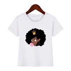 Модные детские летние футболки с коротким рукавом и принтом для девочек, черного цвета, 2021