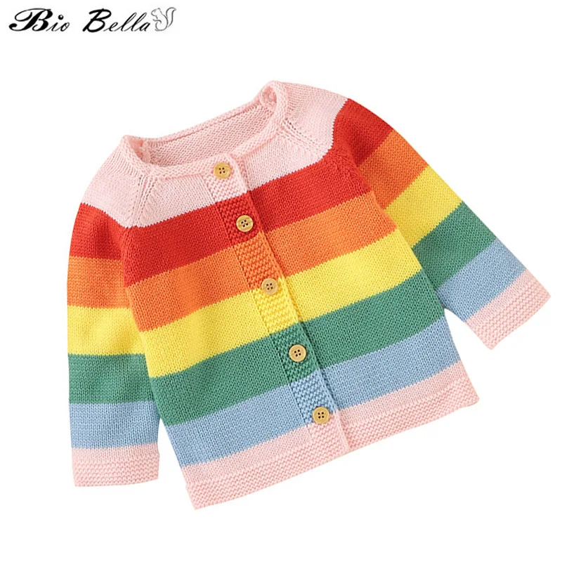 

Ranibow Baby Infant Winter Autumn Sweaters Kids Kintted Boy Girl Clothes Long Sleeve 0-24 Months Fashion Cardigan Infant Coats
