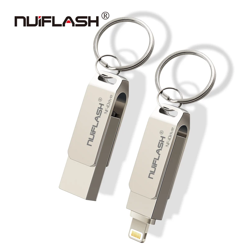 2 в 1 OTG usb флэш накопитель для iPhone 256 ГБ 128 Гб 32 64 карта памяти 6/7/8/X/XR/11|USB