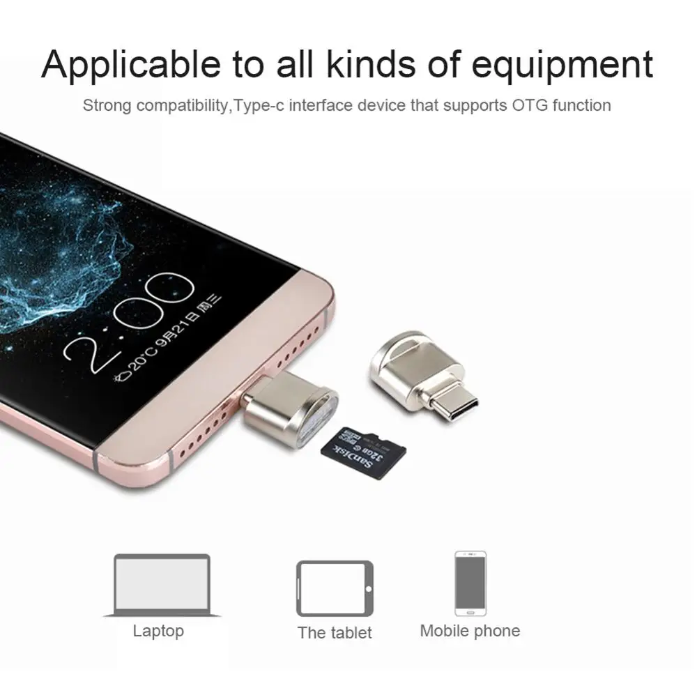 Портативный мини USB Type C на SD TF карта чтения адаптер конвертер 3 1 OTG интерфейс