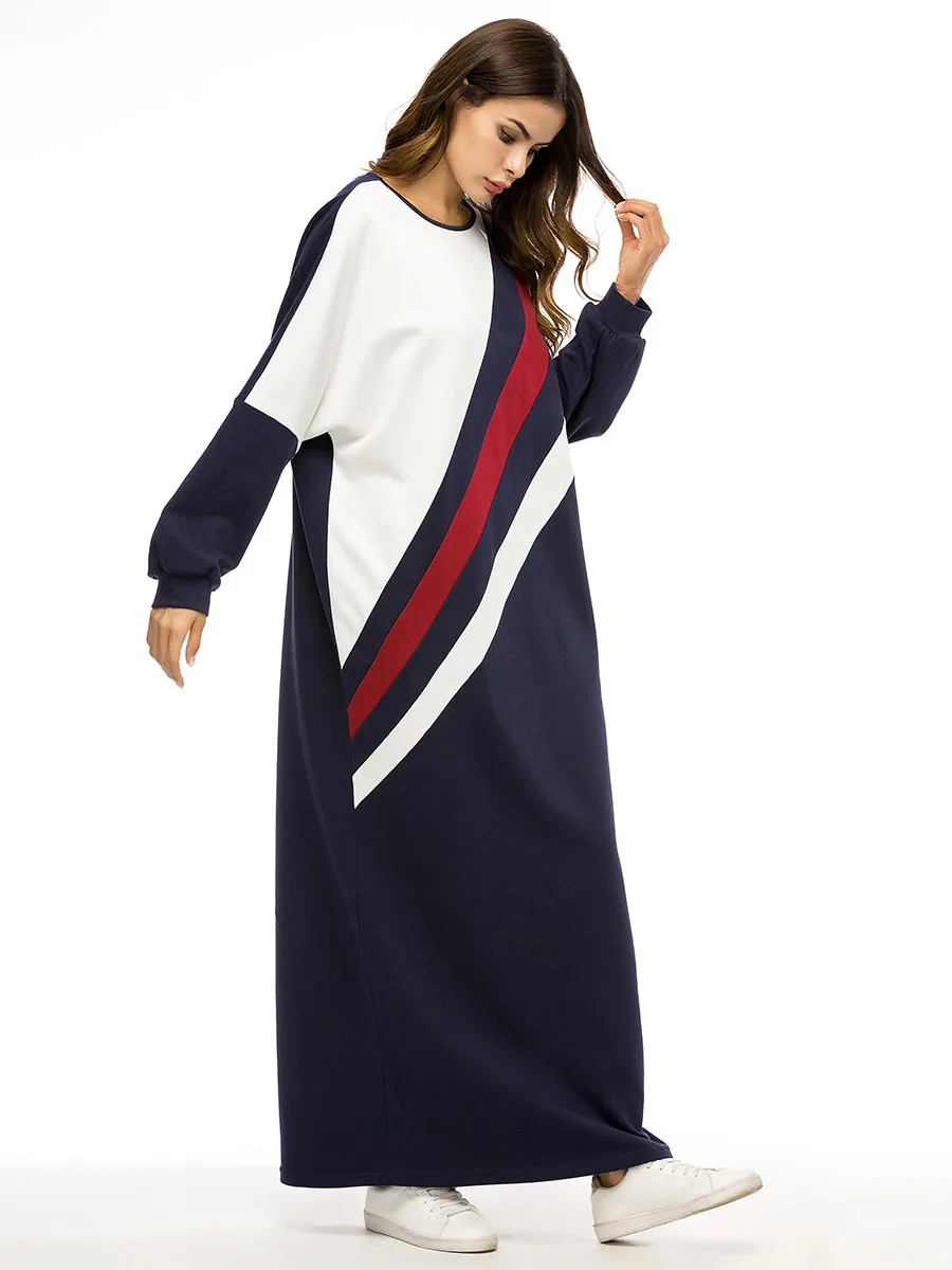 Дубай abaya Макси платье последняя Высококачественная темно синяя мягкая Абая для