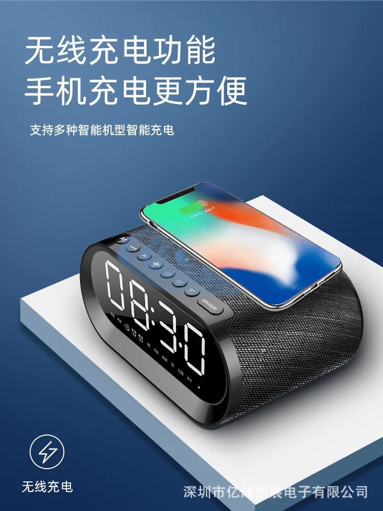 

Электронные часы с цифровым светодиодом, Беспроводная зарядка, электронные цифровые часы, настольные Смарт Электронные часы Hogar, будильник ...