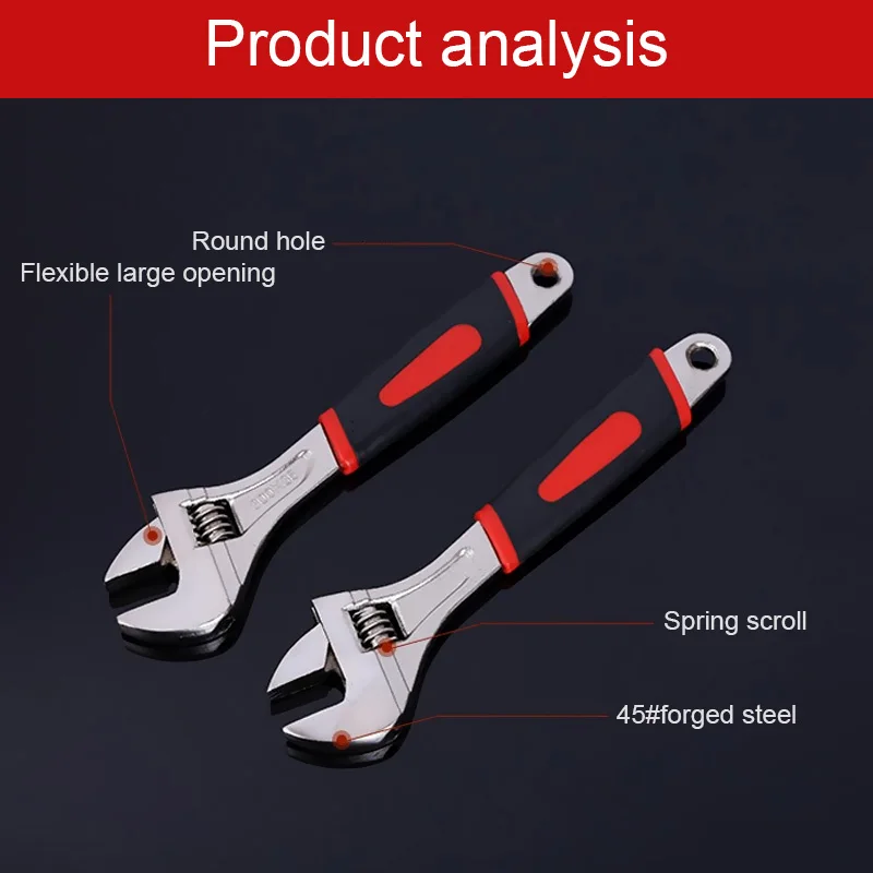 10 &quotУниверсальный Регулируемый ключ из нержавеющей стали гаечный с защелкой