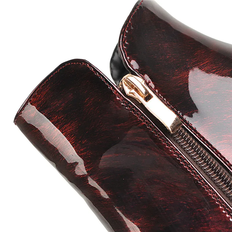 Женские ботильоны на молнии MORAZORA черные высоком квадратном каблуке украшенные