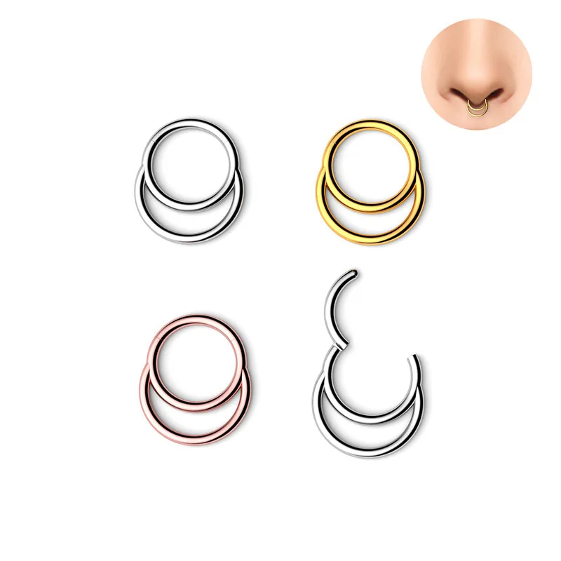 

Кольцо для пирсинга в носу из нержавеющей стали, 1,2 мм