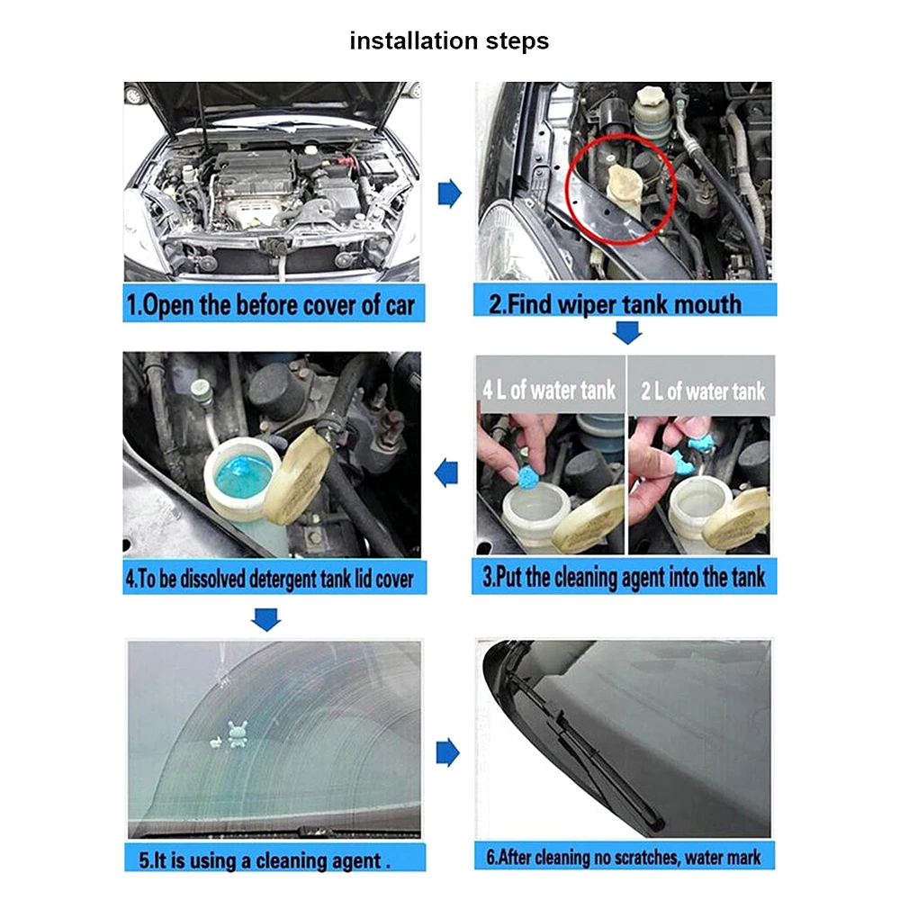 6 шт./упак. очистка лобового стекла автомобиля аксессуары для очиститель стекол