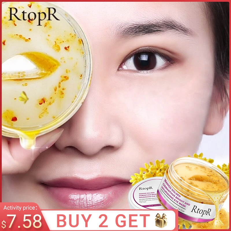

40Pcs/Box Eye Mask Mango Golden Osmanthus Bright And Nourishing Skin Care Anti-Puffiness Dark Circle Anti-Aging Treatment Mask
