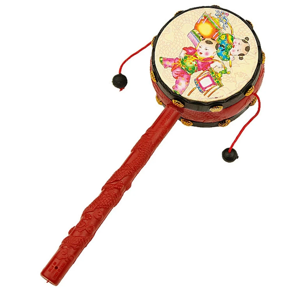 

Hot Selling 3 Pcs Chinese Traditional Rattle Drum Rotating Toys Educational for Children Kids
