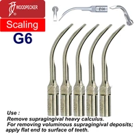 5pcs woodpecker original dental periodontics ultrasonic scaler tips remove supragingival heavy calculus g6 fit ems uds