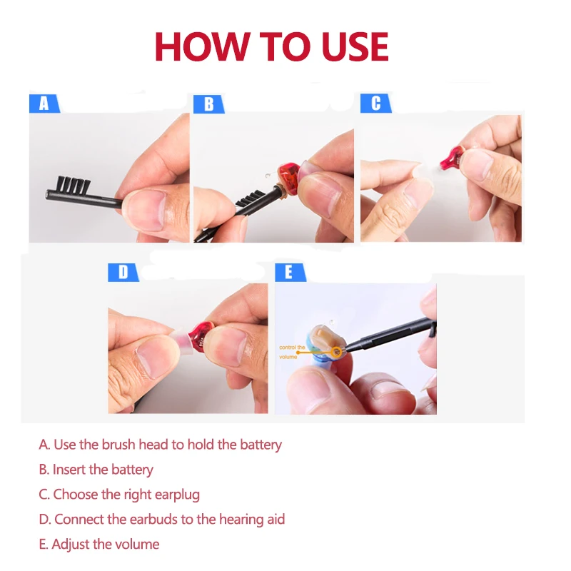 

FEIE hearing machine in the ear device mini microphone hoorapparaat auditory loss for deaf people S-12A Drop Ship