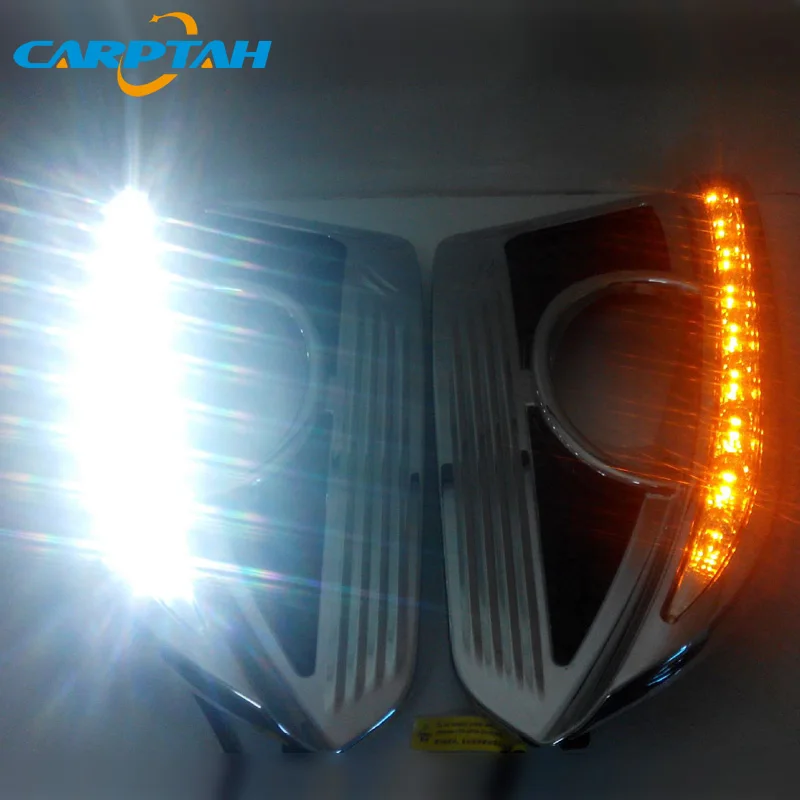 Светодиодный дневной светильник для Chevrolet Captiva 2014 2015 2016 Водонепроницаемый желтый