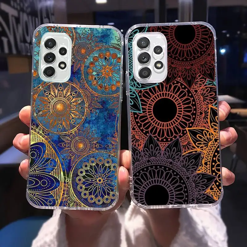 

Mandalas Pattern Phone Case For Samsung A 51 50 52 12 21s 31 40 70 71 note S 20 10 21 ultra plus fe clear coque shell